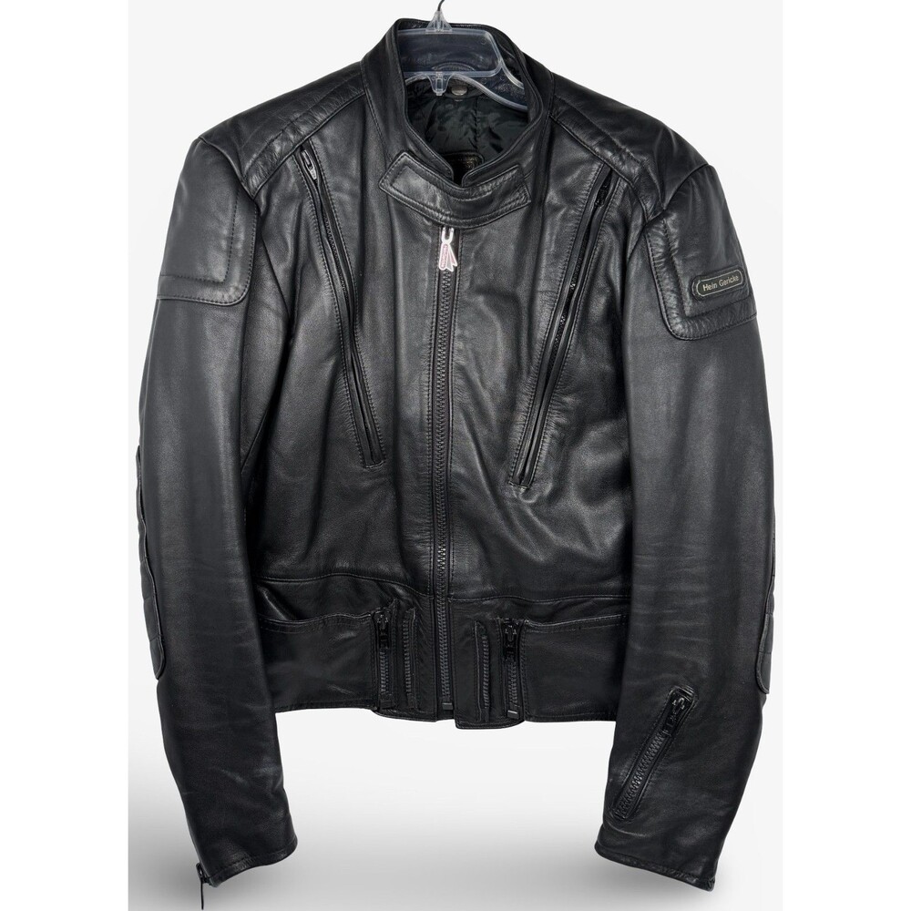 HEIN GERICKE Leather Jacket Lined Vented Vintage Cafe Racer Motorcycle Biker 40